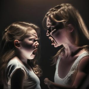 мать и дочь ругаются